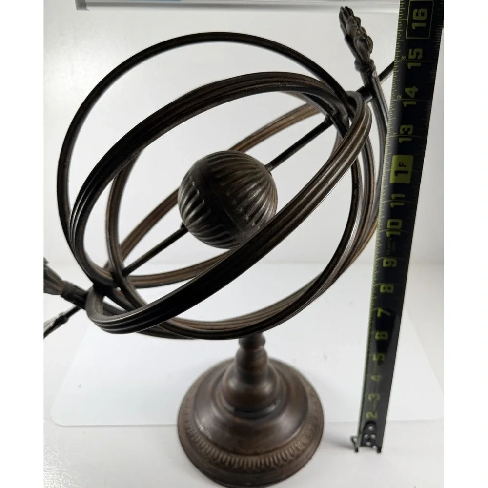 Vintage French Country Iron‎ Garden Armillary Sundial English Garden Decor